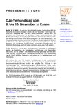 DJV-Verbandstag vom 8. bis 10. November in Essen