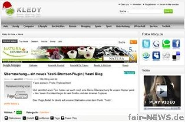 Kledy.de mit Aktuelle Nachrichten
