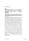 Multi-Channel-?Voice of the Customer? Textanalyse jetzt auch in Deutsch erhältlich