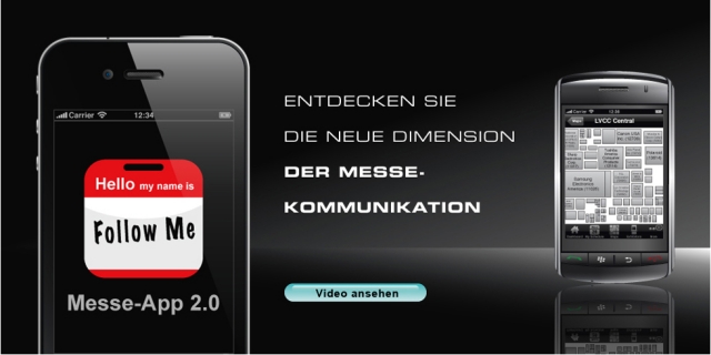 Das“Navigationssystem“für Messen: Neues App“Follow Me“führt Besucher zu den Messeständen