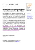 Neues DJV-Informationsangebot: Journalistenschulen-Checkliste