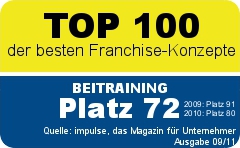BEI-Training verbessert sich erneut im  Ranking der Top 100 Franchisesystemen