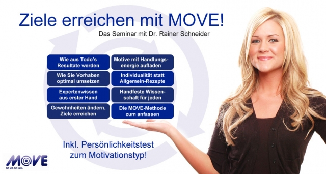 Ziele erreichen mit MOVE: Rabatt für Seminare – jetzt in Ihrer Nähe