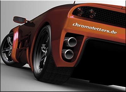 Eyecatcher in Chrom: 3D-Chrombuchstaben“Chromoletters“