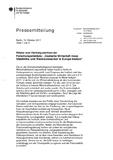 Rösler zum Herbstgutachten der Forschungsinstitute: „Deutsche Wirtschaft muss Stabilitäts- und Wachstumsanker in Europa bleiben“