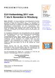 DJV-Verbandstag 2011 vom 7. bis 9. November in Würzburg