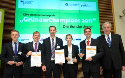 Erfolgreiche Unternehmen aus Bayern, Brandenburg und Hessen sind Bundessieger des KfW-Wettbewerbes „GründerChampions“ 2011