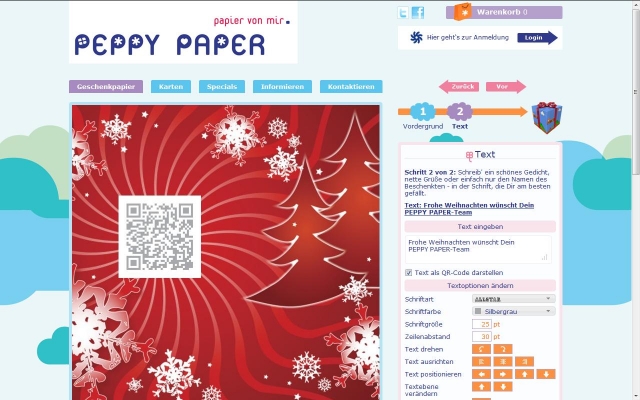 Weihnachtsgrüße auf allen Kanälen oder wie Sie mit PEPPY PAPER das Schenken zum multimedialen Ereignis machen Weihnachtsgrüße auf allen Kanälen oder wie Sie mit PEPPY PAPER das Schenken zum multimedialen Ereignis machen