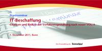 IT-Beschaffung – Verfahrensgestaltung nach neuer VOL/A