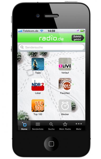 Weihnachts-Update der radio.de-App erschienen / radio.de weckt Deutschland mit dem Radiowecker