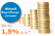 Festgeld mit Begrüßungszinssatz bei der Hannoverschen Volksbank.direkt