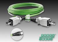Weidmüller IE-Leitung für PROFINET: Umspritzte Industrial-Ethernet-Leitung mit PushPull-Steckverbindern als sichere Anschlusslösung für den industriellen Einsatz