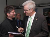 Besuch von Ministerpräsident Winfried Kretschmann bei Krannich Solar am 29.02.2012