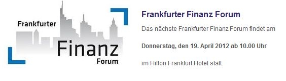 Frankfurter Finanz Forum lädt zum Gedankenaustausch