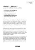 Loewe AG – 1. Quartal 2012