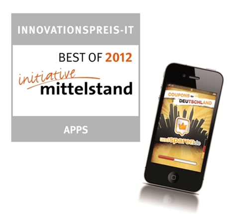 Tolle Auszeichnung! undSPAREN-App kommt unter die Besten beim „Innovationspreis-IT“ der Initiative Mittelstand