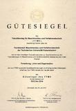 Gütesiegel für Fachbereich Maschinenbau und Verfahrenstechnik