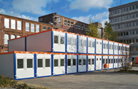 HKL Containeranlage als temporäres Polizeirevier in Hannover
