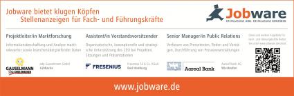 Jobware bringt Stellenanzeigen in die F.A.Z. / Kooperation im Stellenmarkt für Fach- und Führungskräfte (BILD)