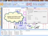 Messen Sie mit RxHighlight Distanzen und Flächen in einer PDF – Bauzeichnung