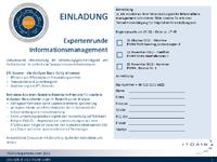 Einladung – Informationsmanagement 10.10. München / 13.11. Frankfurt / 20.11. Hannover