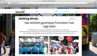 Promotion mit Sprechblasen von wiecomic