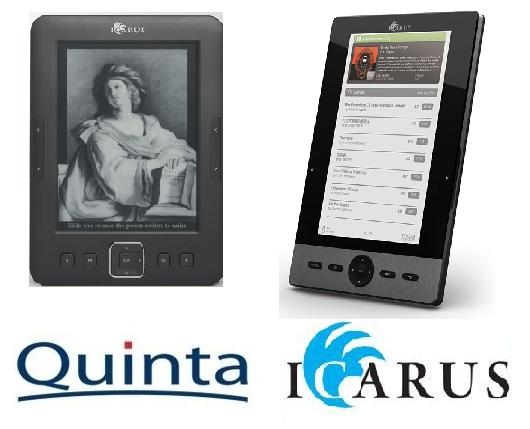 Zwei neue eBook Reader von Icarus in der Distribution von Quinta