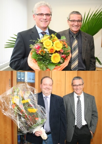 20-jährige Dienstjubiläen bei der Rüsselsheimer Volksbank eG am 1. Oktober 2012