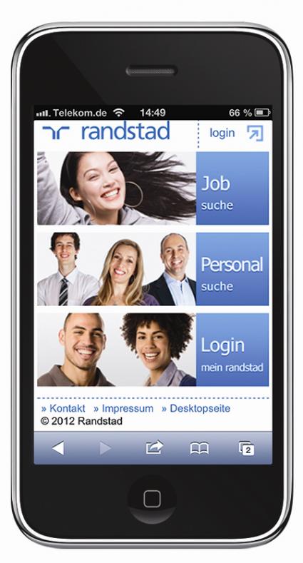 mobil.randstad.de: Randstad startet neue Webseite für mobile Endgeräte (BILD)