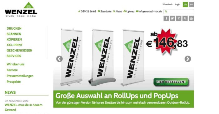 Wenzel relauncht Website Wenzel relauncht Website
