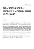 O&O Defrag und der Windows-7-Defragmentierer im Vergleich
