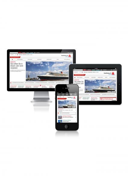 hamburg.de geht mit neuem Auftritt ins Netz / Hamburgs offizielles Stadtportal jetzt vollständig mobil – Nutzerorientierte Navigation – Bildschirmgerechte Darstellung durch Responsive Design (BILD)