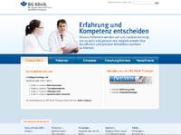Neue Homepage der BG Klinik Tübingen online