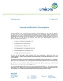 Umicore veröffentlicht Jahresergebnis