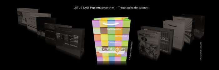 LOTUS BAGS Papiertragetaschen ? Tragetasche des Monats „Kientzler“ LOTUS BAGS Papiertragetaschen ? Tragetasche des Monats „Kientzler“