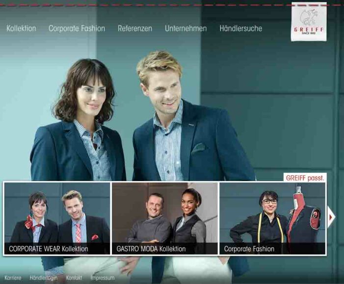 Neue Website für GREIFF Mode