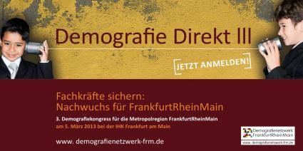 Fachkräftenachwuchs im Fokus / 3. Demografiekongress am 5. März in der IHK Frankfurt – Keynote von Kinder- und Jugendpsychiater Dr. Michael Winterhoff (BILD)
