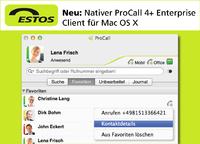 CeBIT 2013: Unified Communications Hersteller ESTOS präsentiert nativen Client für Mac OS X