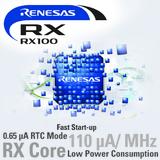 Die RX100-Serie: die branchenweit preiswertesten, extrem stromsparenden 32-Bit RX-Bausteine mit nur 350 nA Stromverbrauch