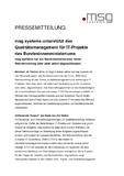 msg systems unterstützt das Qualitätsmanagement für IT-Projekte des Bundesinnenministeriums