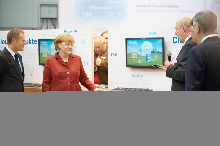 Bundeskanzlerin Angela Merkel besucht Comarch auf der CeBIT