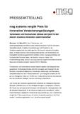 msg systems vergibt Preis für innovative Versicherungslösungen msg systems vergibt Preis für innovative Versicherungslösungen