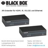 Neuer Extender zurÜbertragung von HDMI-, Infrarot-, RS-232-Signalen und Ethernet über CATx-Netzwerkkabel bis zu 100 Meter
