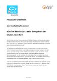 eCarTec Munich 2013 setzt Erfolgskurs der letzten Jahre fort!