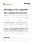 Zendesk verdoppelt Kundenbasis im deutschsprachigen Raum und stärkt Team mit erstem Regional Director