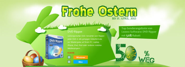 Osterrabattaktion bei Leawo Software – bis zu 50% sparen Osterrabattaktion bei Leawo Software – bis zu 50% sparen