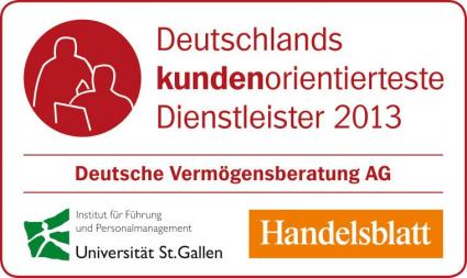 Wettbewerb in der Kundenorientierung: Deutsche Vermögensberatung (DVAG) gehört zu „Deutschlands kundenorientiertesten Dienstleistern 2013“ (BILD)