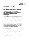 msg systems gibt Tipps zur sicheren Entwicklung von mobilen Apps