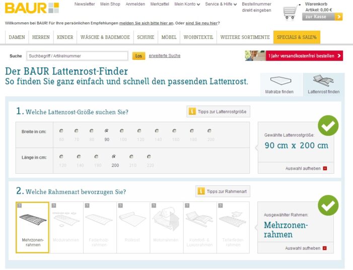 Spielend leicht neue Matratzen und Lattenroste kaufen