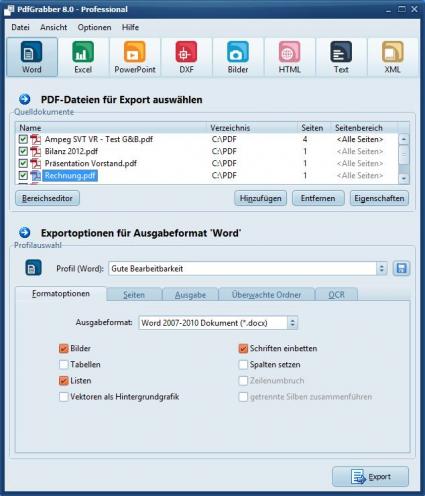 PDF-Export Made in Germany / PixelPlanet veröffentlicht PdfGrabber 8.0 (BILD)